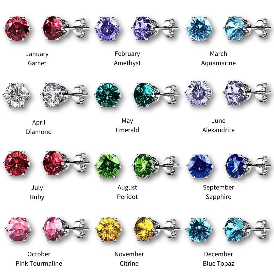 April Birthstone, Diamond, Swarovski Elements Petite Stud Earrings - Chakra Energy Co