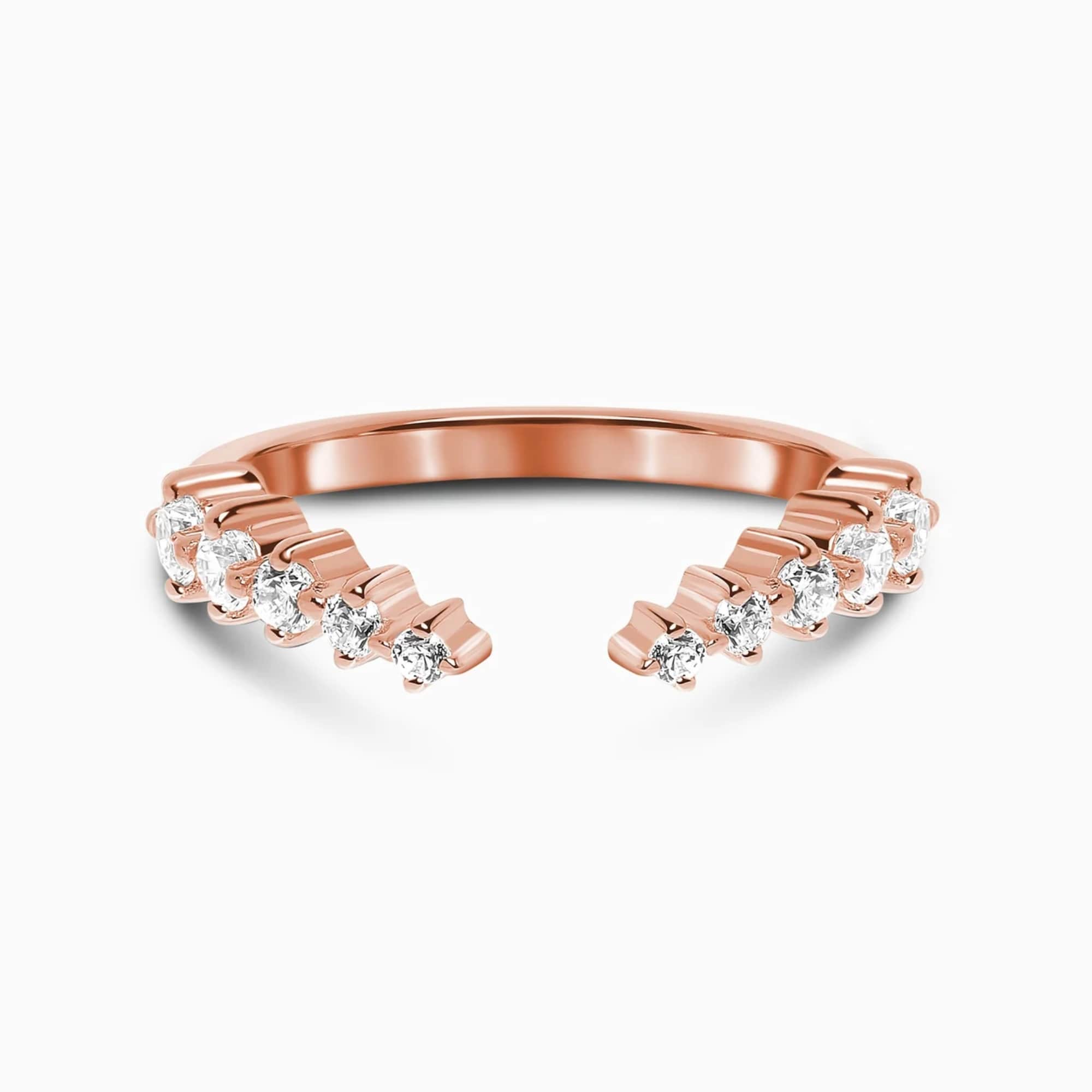 Aura Band Stacking Ring in Silver or Rose Gold - Chakra Energy Co