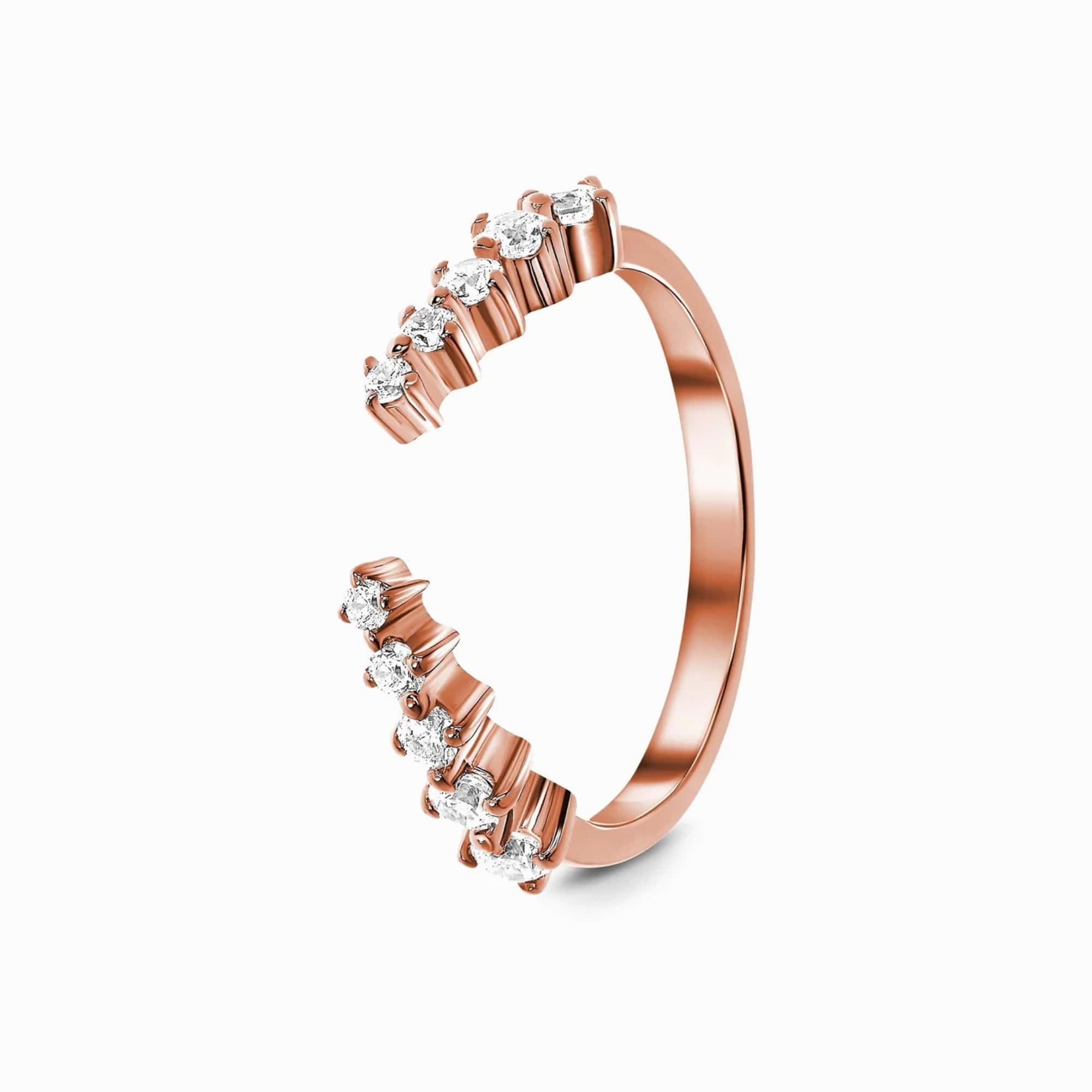 Aura Band Stacking Ring in Silver or Rose Gold - Chakra Energy Co
