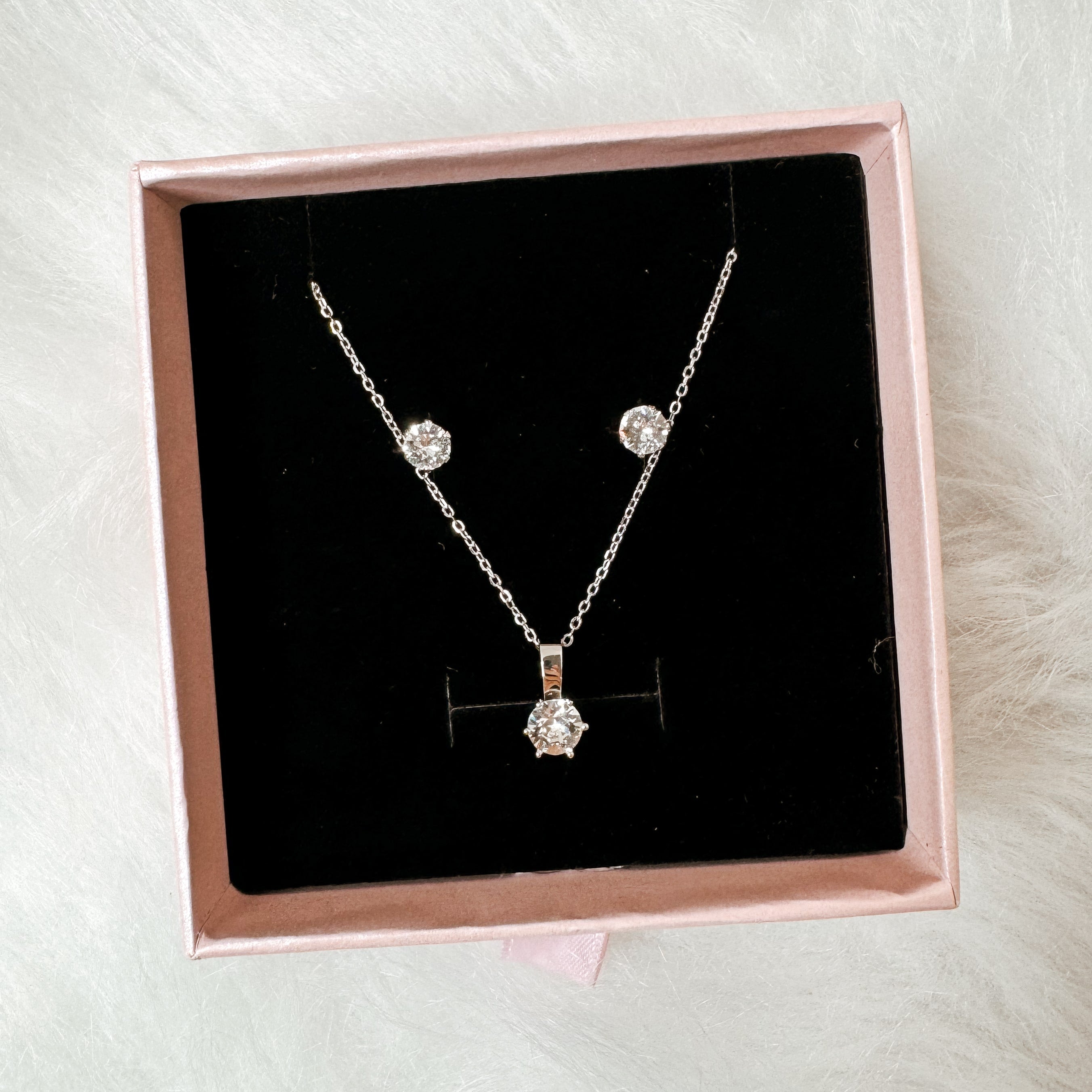 April Birthstone, Diamond, Swarovski Elements Petite Necklace - Chakra Energy Co