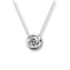 April Birthstone, Diamond, Swarovski Elements Solitaire Necklace - Chakra Energy Co