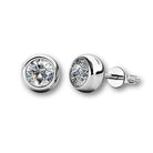 April Birthstone, Diamond, Swarovski Elements Solitaire Stud Earrings - Chakra Energy Co