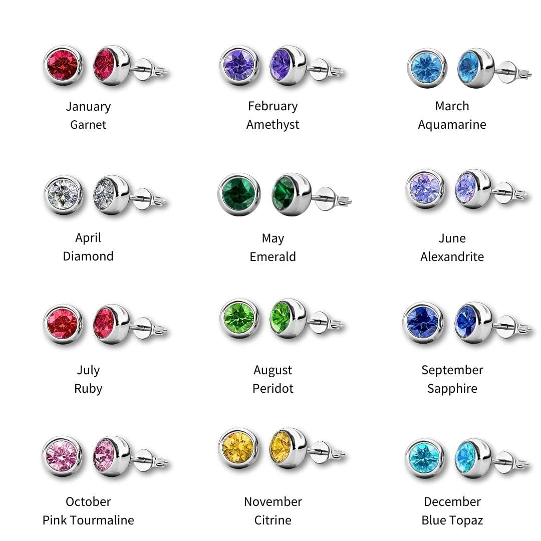 April Birthstone, Diamond, Swarovski Elements Solitaire Stud Earrings - Chakra Energy Co