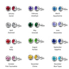 April Birthstone, Diamond, Swarovski Elements Solitaire Stud Earrings - Chakra Energy Co