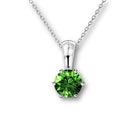 August Birthstone, Peridot, Swarovski Elements Petite Necklace - Chakra Energy Co