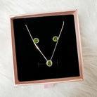 August Birthstone, Peridot, Swarovski Elements Solitaire Necklace - Chakra Energy Co