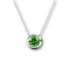 August Birthstone, Peridot, Swarovski Elements Solitaire Necklace - Chakra Energy Co