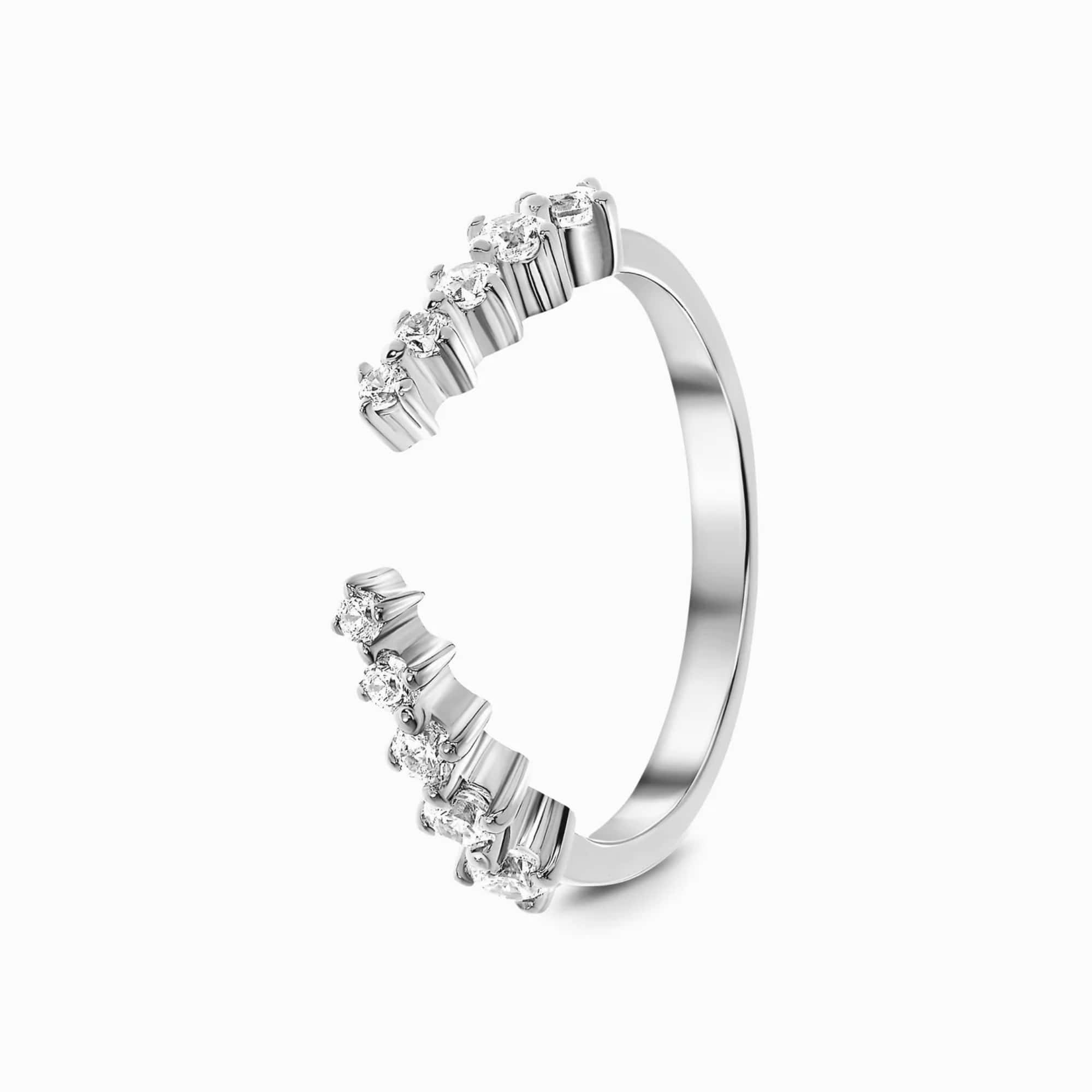 Aura Band Stacking Ring in Silver or Rose Gold - Chakra Energy Co