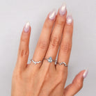 Breathe | Blue Lagoon Stackable Ring in 18K White Gold - Chakra Energy Co