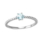 Breathe | Bubble Sky Blue Topaz Ring in 18K White Gold - Chakra Energy Co