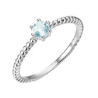 Breathe | Bubble Sky Blue Topaz Ring in 18K White Gold - Chakra Energy Co