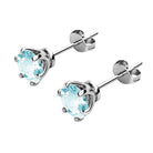 Breathe | Dainty Studs with Sky Blue Topaz - Chakra Energy Co