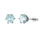 Breathe | Dainty Studs with Sky Blue Topaz - Chakra Energy Co