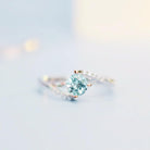 Breathe | Hug Sky Blue Topaz Ring in 18K White Gold - Chakra Energy Co