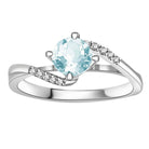 Breathe | Hug Sky Blue Topaz Ring in 18K White Gold - Chakra Energy Co