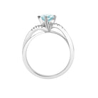 Breathe | Hug Sky Blue Topaz Ring in 18K White Gold - Chakra Energy Co