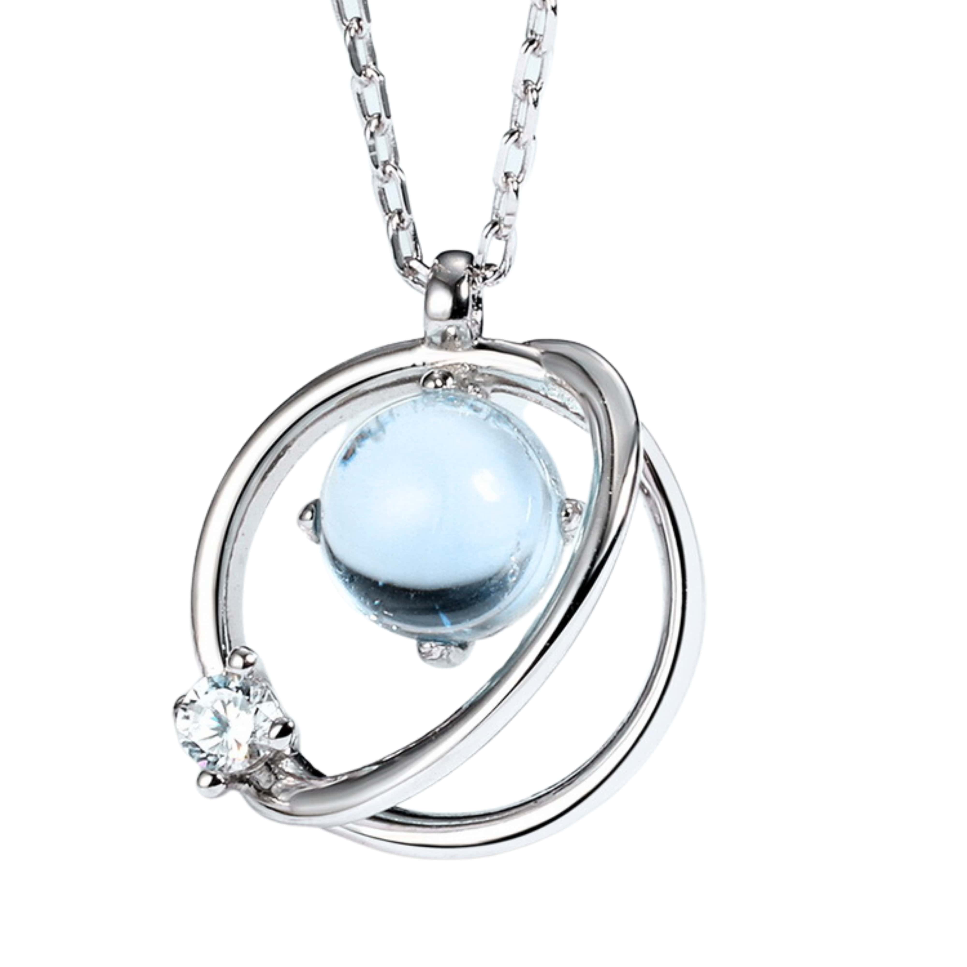 Celestial | Planet Sky Blue Topaz Necklace - Chakra Energy Co